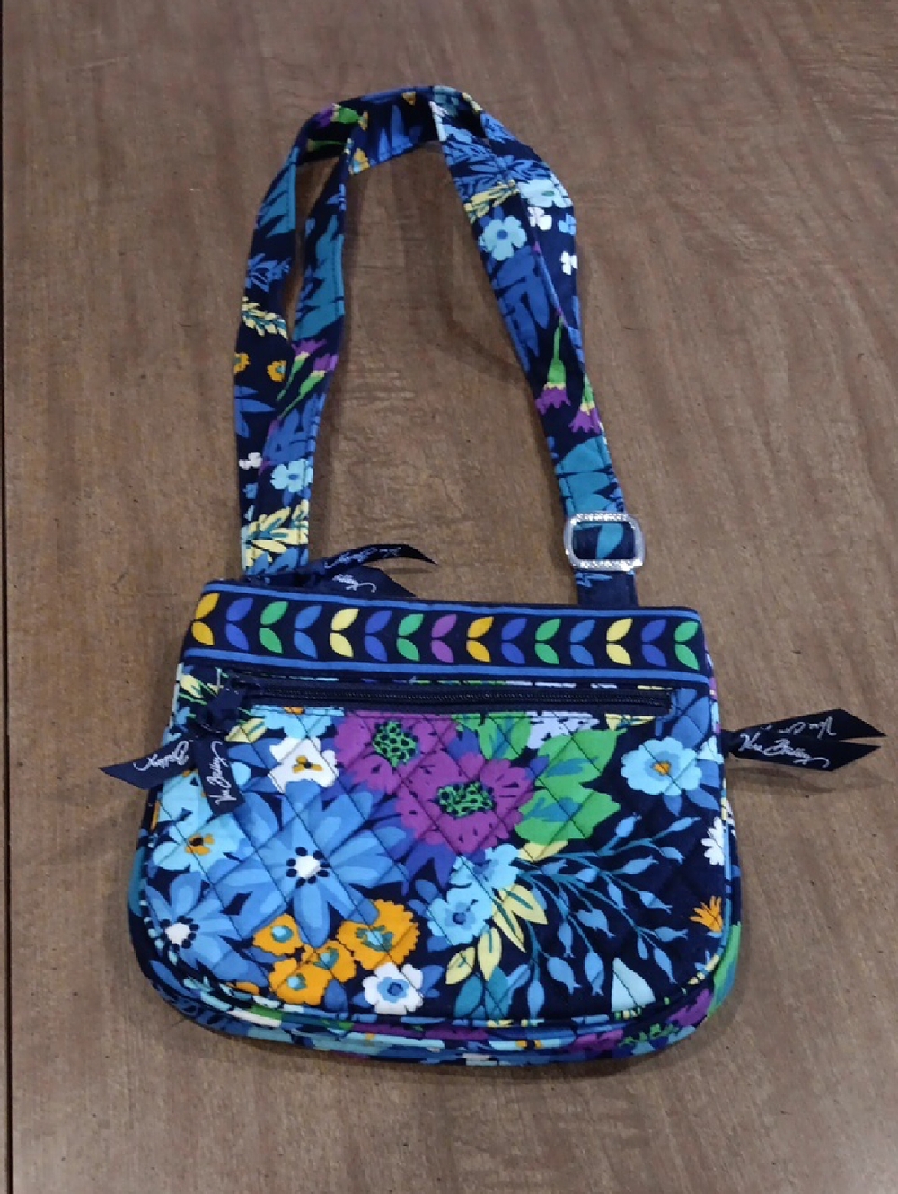 Vera Bradley Navy Floral Quilted Crossbody
